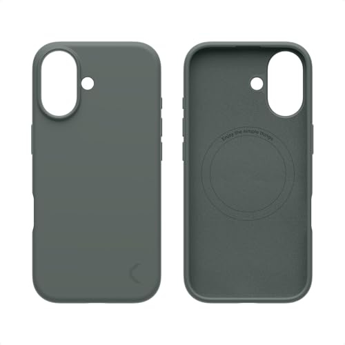 Clemm Silicone Magnetic Shell Case for Apple iPhone 15 PRO MAX fit for MagSafe Wireless Charging, Soft Anti-Scratch Microfiber Lining, Camera Edge Protection, Gray