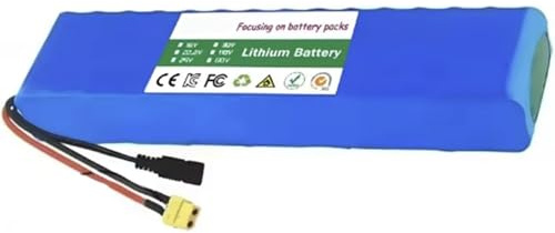36V 7AH 10S3P Electric Bicycle Replacement Battery, Long-Life Electric Scooter Battery Waterproof Batteries, With BMS, For 0~500W E-Scooter Motors(XT60+DC)