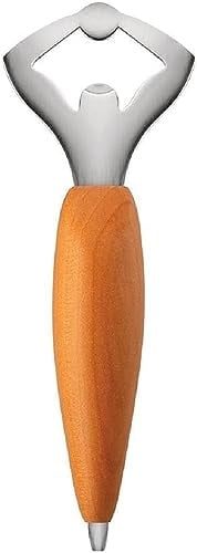 Alessi Ercolino AB07 - Décapsuleur Design en Acier Inoxydable 18/10 et Bois de Bouleau