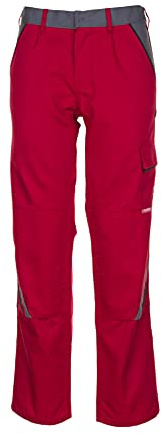 Planam 2326068 Highline Bundhose, Rot/Schiefer/Schwarz, Größe 68