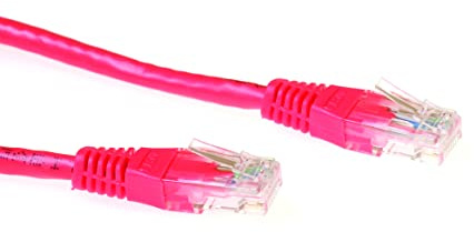 ACT CAT6 LAN Kabel U/UTP 1000Mbit/s PoE Vollkupfer, 1m Rot - IB8501 | für Switch, Router, Patch Panel, TV, PC & Laptop