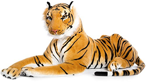 Wagner Plüschtier Tiger - liegend - braun - 110 cm
