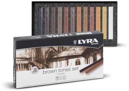 Lyra 5641121 Tones Pastellkreiden, braun, 17,4 x 9,0 x 2,0 cm