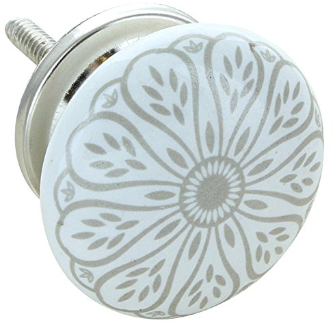G Decor Success Ceramic Door Knob Vintage Shabby Chic Cupboard Drawer Pull Handles (Success III)
