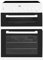 Beko KDC611W 60cm A Rated Double Oven 4 Burners Ceramic Electric Cooker in White