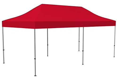 Vispronet Profi Faltpavillon Basic 3x6 m in Rot - stabiles Scherengittersystem - mit Dach (weitere Farben & Größen zur Auswahl)