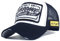 Trucker Mesh Baseballcap Awesome Distressed Snapback Vintage Used Look Retro Sommer Oldschool Kappe Mütze Cap Schirmmütze Basecap (schwarz/weiß)