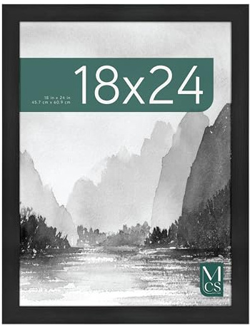 MCS Museum Poster Frame, 18 x 24 Inch, Onyx Woodgrain | Museum Collection Posterrahmen für Fotos und Kunstdrucke, 45,7 x 61 cm, Onyx-Holzmaserung, 1 Stück