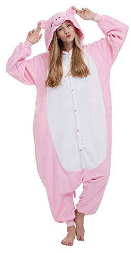 SAMGU Pigiama Animali Cosplay Uomo Donna Adulti Costume Tuta Pig S