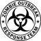 YUHUS Zombie Outbreak Response Team SCHWARZ Gestanzte Vinyl Auto, Van, LKW Aufkleber Aufkleber Auto Aufkleber und Aufkleber