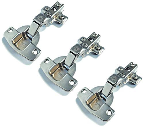 Ferrari Lot de 3 charnières demi-col 40 mm pour porte en bois