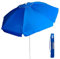 Pincho Sombrilla playa grande Ø240 cm, antiviento hasta 35km/h, protección uv 50, materiales de calidad, tubo de aluminio, 8 varillas de fibra de vidrio, palo reclinable, incluye bolsa de transporte