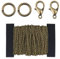Coolty 39 Füße Kabel Kette Halskette, DIY Link Kette Ketten Gliederkette Halsketten mit 100 Biegeringe und 30 Karabiner für Schmuck Herstellung(Bronze)