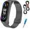 MIJOBS Armband für Xiaomi Mi Band 6 & Xiaomi Mi Band 5 Metallarmband Xiaomi Band 4 & Xiaomi Band 3 Edelstahl Armbänder Ersatz Armbänder Kompatibel mit Xiaomi Band 6/5/4/3 Metallarmband