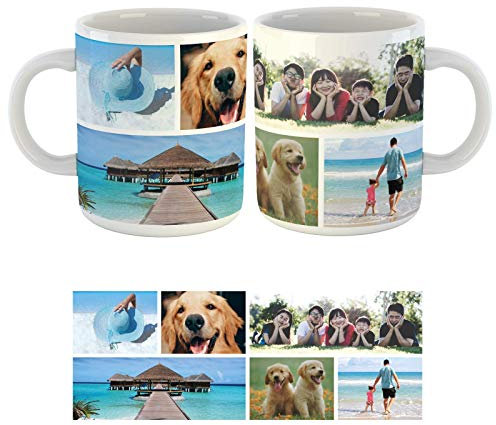 Personalised Mug with Photo (11oz) Photo Collage Personalise with a 6 Photo Collage Gift for Him, Her, Mum, Dad, Friends - Birthday, Anniversary