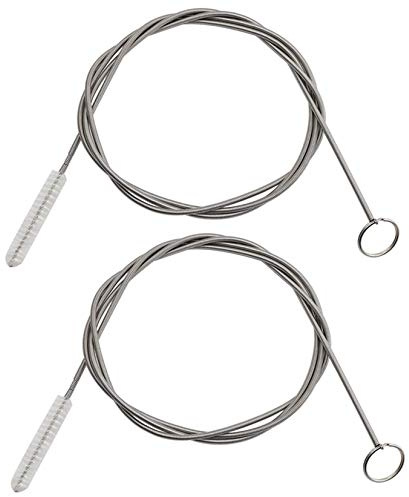 ICEYLI 2 Pack 60 Inch Long Pipe Cleaner Flexible Tube Cleaning Brush | Sunroof drain cleaning tool,Stainless Steel, Kitchen Drain Tube Cleaning,Sink Fridge Skinny Pipe Drain Dredge