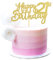3 Pieces Happy 21st Birthday Cake Topper Gold Glitter 21 Cake Topper Happy 21 Birthday Cake Decoration for 21st Birthday Party Decoration Supplies