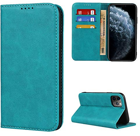 Copmob iPhone 11 Pro Case, Premium Flip Wallet Leather Case, [3 Slots][Stand Function][Magnetic Closure] Case for iPhone 11 Pro – Sky Blue