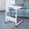 Emall Life Tabletttisch, verstellbarer Sofa/Bett, Beistelltisch, tragbarer Schreibtisch mit Rollen, Überbetttisch, Laptopwagen mit Halterschlitz (Weißer Ahorn, 60 x 40 cm)