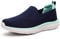 HKR Turnschuhe Damen Bequem Slip on Sneakers Mesh Laufschuhe Leichte Sportschuhe Memory Foam Schuhe Ohne Schnürsenkel Marineblau 40 EU