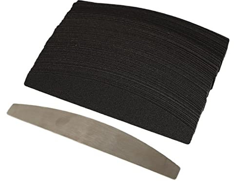 Lime À Ongles, Ensemble De Limes À Ongles Lot de 100 limes à ongles remplaçables Limes à ongles demi-lune réutilisables 100 Limes À Ongles Remplaçables Plinthe en acier inoxydable