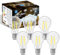 Aigostar LED E27 Vintage Glühbirne 8W (Ersetzt 72W), 1000 Lumen, Kaltweiß 6500K Abstrahlwinkel 330°, A60 Edison Lampe Filament Retro Transparent Flimmerfrei, CRI＞80, 6 Stück