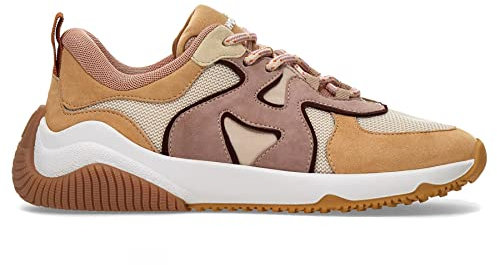 Hogan Zapatillas de mujer H597 Pesca, Rosa y Marfil - HXW5970EA90R7 K0MRZ - Talla, multicolor, 37 EU