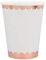 SANTEX 7662-20, Lot de 10 Gobelets festonnées 25cl, Blanc/Rose Gold