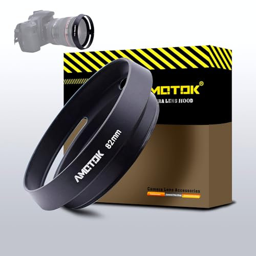 Parasol de lente de cámara de 82 mm compatible con todos los lentes de rosca de filtro de 82 mm, hecho de aluminio CNC. Para lentes EF 16-35 mmf/2.8LUSM, EF 24-70 mmf/2.8LIIUSM