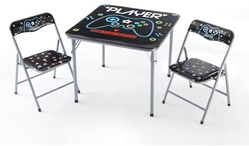 Heritage Kids Gaming 3 Piece Table and Chair Set, Multicolor