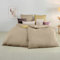 Soifox Bettwäsche 135x200 4teilig Sandy Beige - Sets aus Mikrofaser bügelfrei & knitterfrei Bettbezug 2er Set + Kissenbezug 2er Set 80x80 mit Reißverschluss