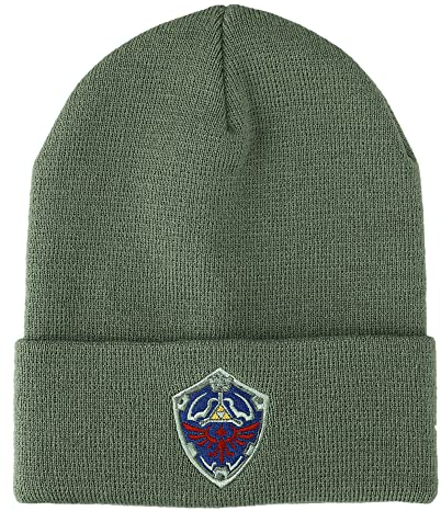 Bioworld The Legend of Zelda Hylian Shield Green Cuff Beanie, schwarz, Einheitsgr��e