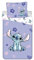 Jerry Fabrics Kinder Bettwäsche Wendebettwäsche Lilo und Stitch mit Blumen lila, Bettdeckenbezug 140x200 cm, Kopflkissenbezug 70x90 cm, 100% Baumwolle