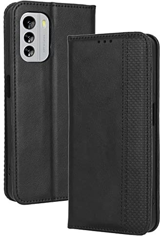 BellaCase Custodia Nokia G60 5G [Custodia Portafoglio] [Staffa] [Slot per schede] [Flip Cover Magnetica] Compatibile con Lo Smartphone Nokia G60 5G(Nero)