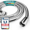 Engelbach® Tubo doccia flessibile 1,75m in acciaio inox - Con attacco standard - Flessibile e testato per l'acqua potabile - Made in Germany
