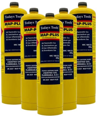 Map Plus Gas Disposable Cylinder Bottle 400g Cartridge for Blow Torch Jet Burner Torch Tools Plumbing Canisters for Plumbers Soldering Torch (5)