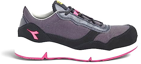 Diadora Utility Athena Text Low S1PL FO SR ESD, Arbeitsschuh für Damen, Schwarz Fuchsia, 38 EU
