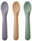 Vital Baby Nourish Silicone Spoons - Super Soft Silicone | Comfy and Convenient for Weaning | Baby's First Tastes | Easy Grip Handles | Hygienic Design | BPA-Free - Pastel Colours - Pack of 3