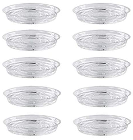 Ferleiss Lot de 10 soucoupes transparentes de 30 cm pour pots de fleurs d'intérieur et d'extérieur