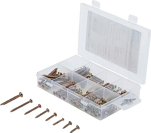 BGS Diy 88191 | Surtido de tornillos multiusos | cabeza con punta en cruz PZ2 | 120 piezas