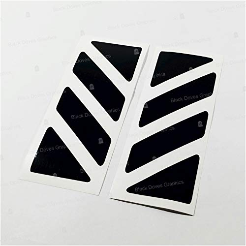 2 Stück REFLEKTIERENDE KLEBER kompatibel mit Givi Monokey Trekker Outback Topcase Aluminium Top Case 37 42 48 L (Schwarz)