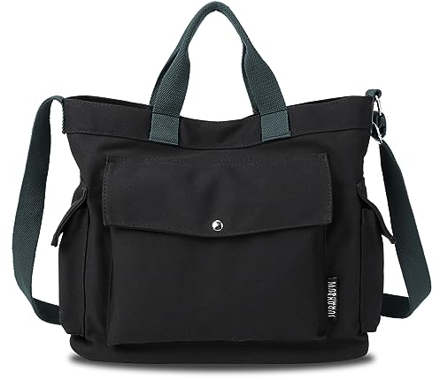 Viviheyday Canvas Umhängetasche Damen Herren,Canvas Tasche Schultertasche,Handtasche Damen Umhängetasche Segeltuch,Hobo-Tasche für Schule, Reisen, Arbeit, täglichen Gebrauch