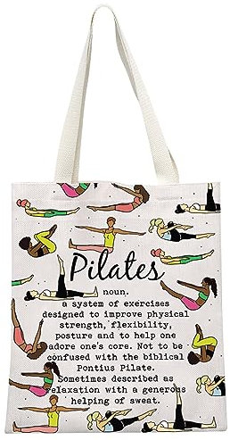 MEIKIUP Pilates-Geschenk, Pilates-Tragetasche, Pilates-Liebhaber, Pilates-Lehrer, Geschenk, Pilates-Mädchen, Ära, Tragetasche, Pilates-Lehrer-, Pilates Tb, Einheitsgröße