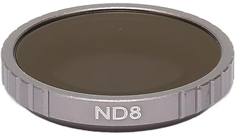 Action Camera ND Filter, Optical Glass Engraved Design Prime Lens Density Filter, Waterproof Multi Coated Glass Filter Kit Pattern Frame for 360 GO2 GO3 (ND8)