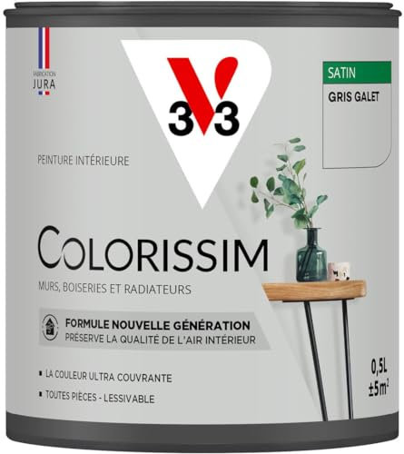 V33 Peinture multi-supports Colorissim® Gris galet satin 0,5L