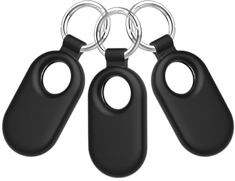 GIOPUEY 3 Stück Hülle Kompatibel mit Samsung Galaxy SmartTag 2 2023, Silikonmaterial - Black