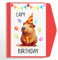 popmazing Lustige Geburtstagskarte, niedliche Capy-Geburtstagsgrußkarte, Capybara Bday Wortspiel, Happy Birthday Karte für Sie und Ihn