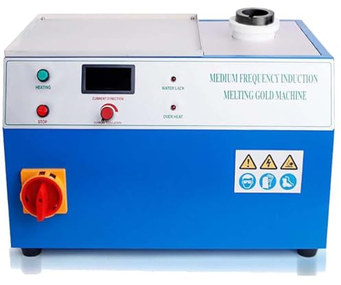 Horno De Fusión De Oro De Frecuencia Media 3500W, Horno De Fusión De Metal Eléctrico, Horno De Fusión De Alta Temperatura 1450 ℃, Crisol De Fusión De Metal