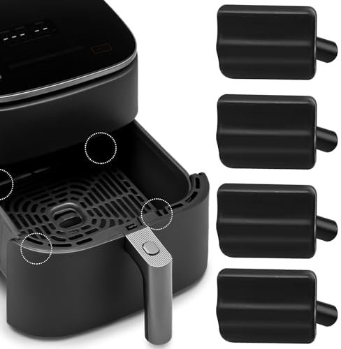 Air Fryer Rubber Feet for COSORI 6QT Air Fryer, 4 PCS Heat Resistant Food Grade Anti-Scratch Silicone Air Fryer Replacement Parts Tabs Tips Accessories Covers
