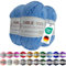 Emilie-Textil Premium Polyacryl-Garn 3X100g 20 Farben OEKO-TEX zertifiziert für Babys/Allergiker, Garn zum häckeln und stricken (3, Hell Blau)